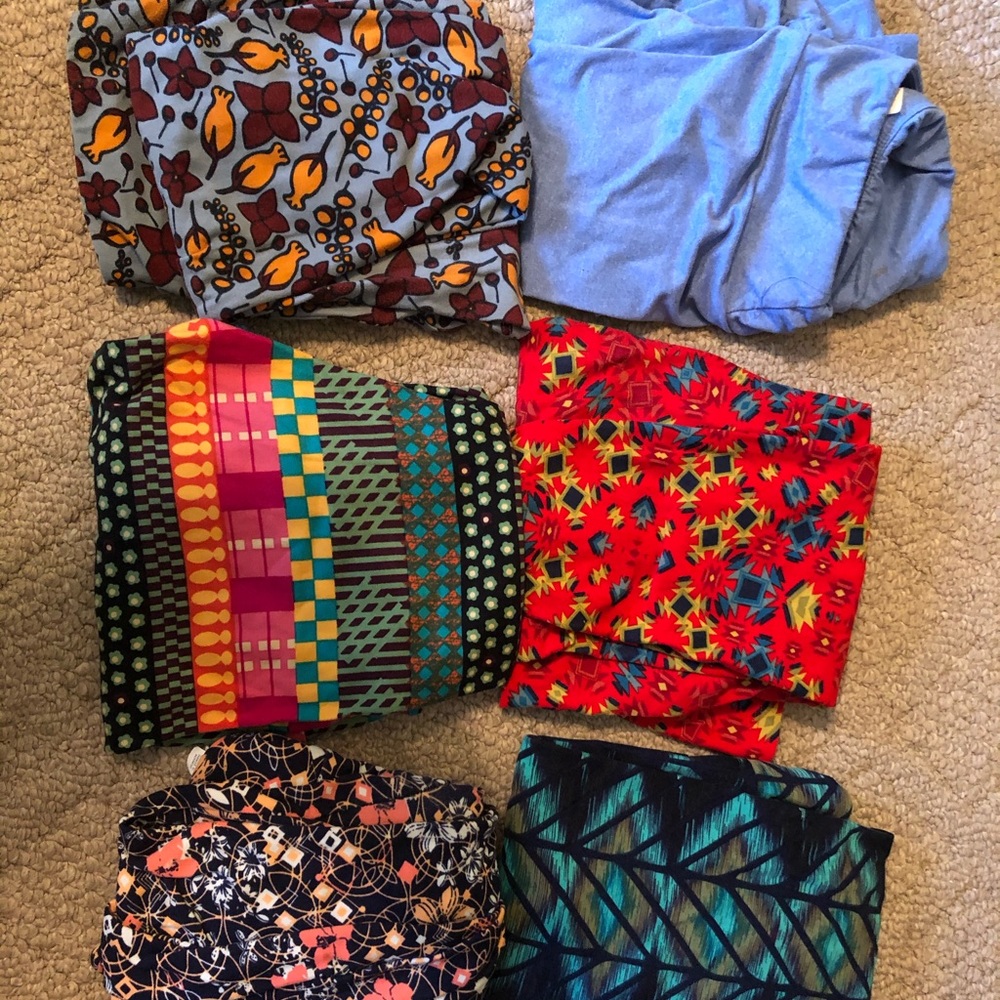 Lot of 6 OS LulaRoe leggings